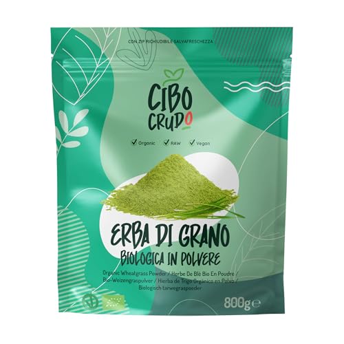 Hierba de Trigo en Polvo Orgánico - 800g. Fuente de Clorofila Vitamina A/C/E y Antioxidantes para Jugos o Batidos. Wheat Grass Powder Organic.