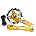 SHHMA Mountainbike Arm Kurbelgarnitur 104BCD Hollow Integrated Kurbelgarnitur 32/34/36/38T Single Disc mit Innenlager für MTB BMX Rennrad,Gold,38T