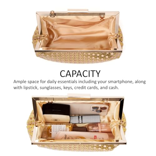 Image of DETARA Woven Evening Bag Clutch Purses for Women Fashion PU Leather Crossbody Purse for Wedding Party and Prom