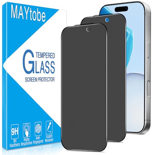 MAYtobe [2-Pack Matte Privacy Screen Protector for iPhone 17 Pro Tempered Glass Anti-Fingerprint Smooth as Silk Anti-Reflection Anti Scratch