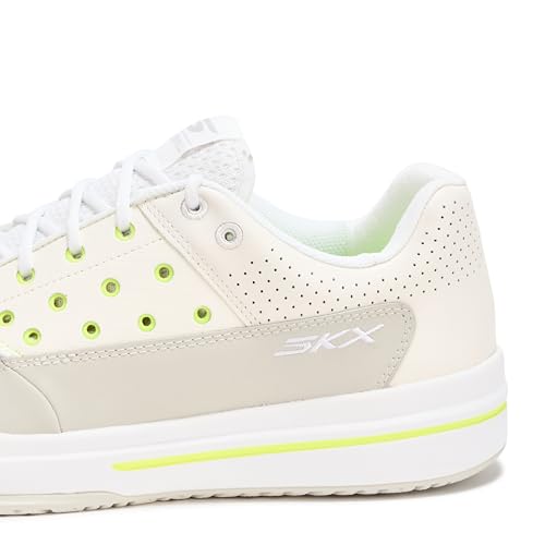 Skechers Skechers Men's Viper Court Luxe Pickleball Sneaker, White/Natural, 11.5