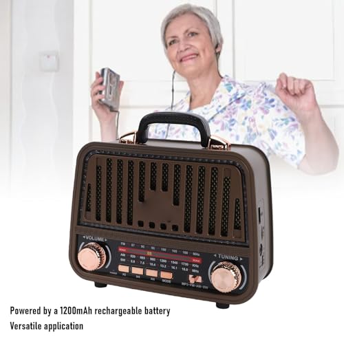 Altavoz Retro Bluetooth con Radio AM FM SW Recargable miniatura 6