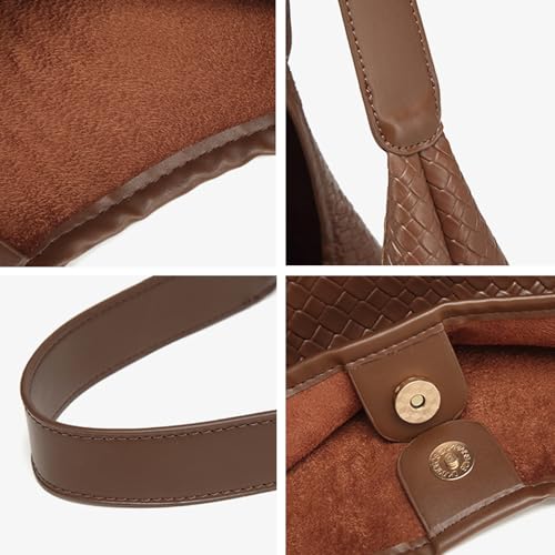Fashion Woven Shoulder Bag Hobo Handbag Classic Top-Handle Embossing Purse by Gixugo - Used condition - Image 4