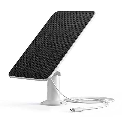 SwitchBot Solar Panel for Outdoor Camera, 5W Solar Panel for Rechargeable Security Camera, Waterproof, 360° Adjustable, Continuous Power Supply, Only Compatible with SwitchBot Outdoor Spotlight Camera