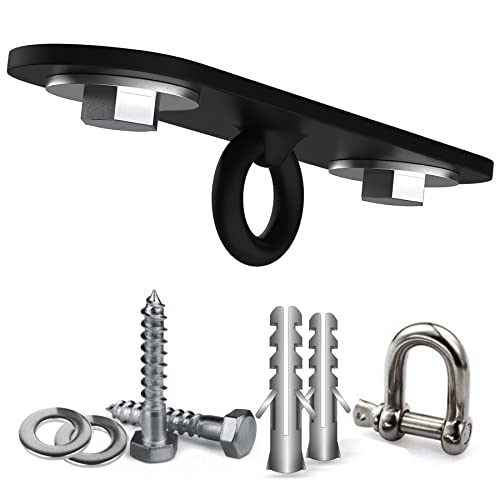 Four Rays Heavy Bag Hanger, 360° Rotating Wall Ceiling Mount Hook, Stainless Steel Punching Bag Mount for Boxing MMA Muay Thai, Wood Beam Bracket for Aerial Yoga Swing Hammock