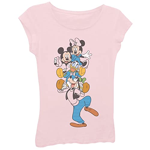 Image of Disney Girls' Mickey Mouse & Friends Stacked Girls Short Sleeve T-Shirt