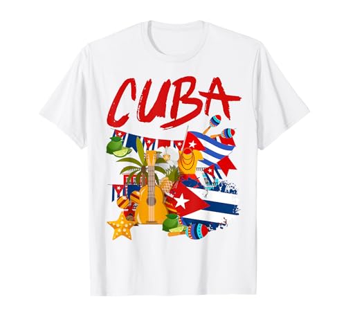 Ideas de trajes de bandera cubana para niños y bandera hispana de Cuba Camiseta