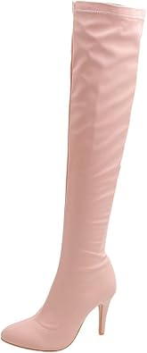 ZDLJYL Womens Thigh High Boots Over The Knee Boot Shoes Autumn Winter Stretch Pointed Toe Stiletto High-Heeled Sexy Ladies Boots