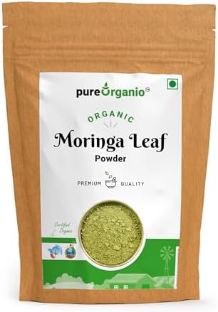 Pure Organio Moringa Powder Organic | NPOP Certified | Indian Organic Moringa Powder for Nutrient-Rich Superfood | Natural Energy Booster | Pure Moringa Leaf Powder for Smoothies and Cooking (100 Gm)
