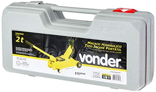 Vonder, Macaco Hidráulico Portátil, Tipo Jacaré, 2 Toneladas (2,0 Tf), Com Maleta.