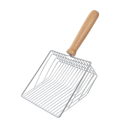 BESPORTBLE Poop Filter Shovel Cat Litter Scooper Sus304 Stainless Steel Handle Pet Waste Cleaning Tool