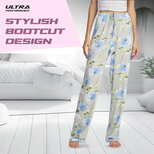 Ultra Performance Womens Pajama PJ Pants 3 Pack Lounge Bottoms Pajamas for Women (Avail in Plus Sizes)