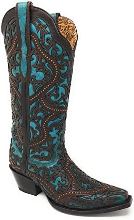 corral brown and turquoise boots