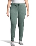 Hanes Women's Jogger with Pockets, Juniper Blue Heather, Small