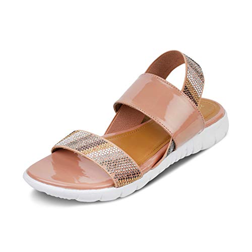 Image of SOLE HEAD Pink Flats Sandal for Women