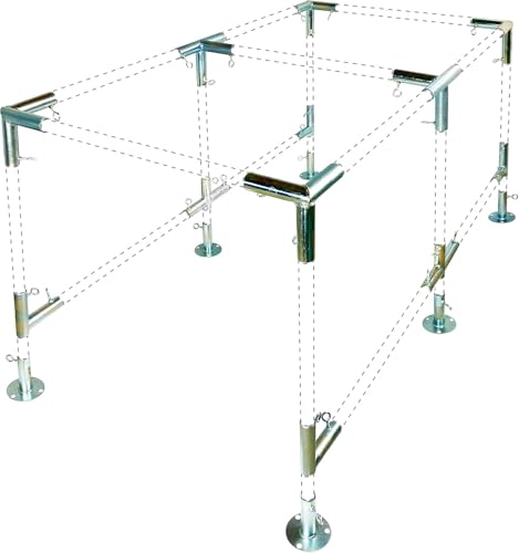 Professional EZ Travel Collection 6-Leg Square Flat Top Fitting Set