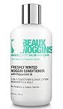 Best 2-in-1 HAIR CONDITIONER + SHAVE CREAM FOR MEN w/Peppermint Oil - Dandruff Treatment Heals & Soothes Dry Itchy Scalp - Natural Care for Hair Loss & Regrowth - Moisturizes Hair, Scalps & Beards