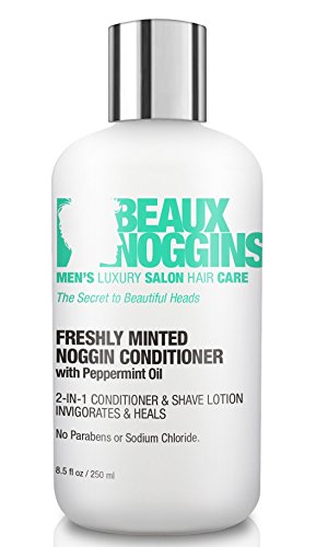Best 2-in-1 HAIR CONDITIONER + SHAVE CREAM FOR MEN w/Peppermint Oil - Dandruff Treatment Heals & Soothes Dry Itchy Scalp - Natural Care for Hair Loss & Regrowth - Moisturizes Hair, Scalps & Beards