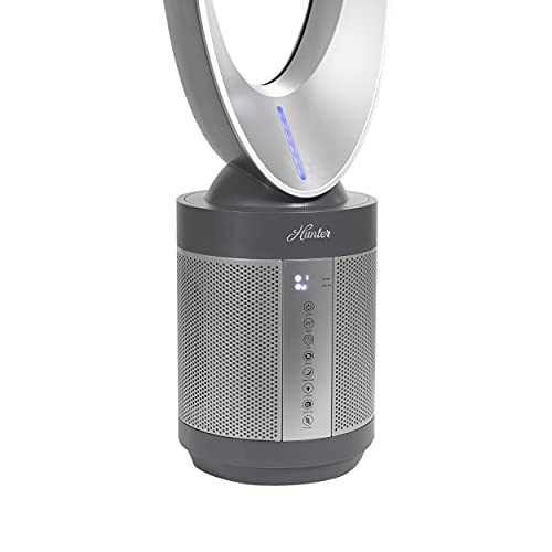 Hunter Fan Company Hunter Hpf500 Extremeair Tower Air Purifier, 36" Tall, Grey/Silver #TOP3