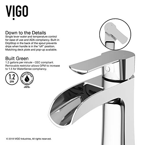 VIGO Paloma 7'' H Single Handle Single-Hole Bathroom Faucet in Chrome-VG01041CH thumbnail 4