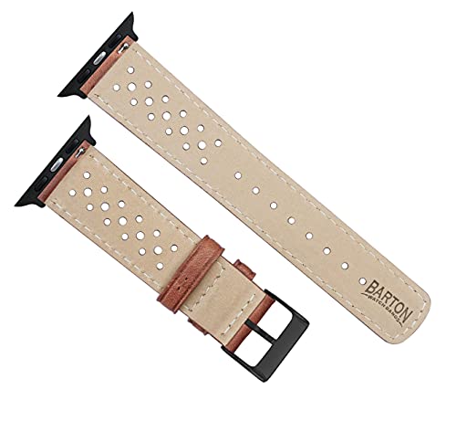 Image of BARTON WATCH BANDS - Horween Leather Watch Bands Compatible with Apple Watch Models - 1, 2, 3, 4, 5, 6, 7, 8, 9, 10, SE, Ultra & Ultra 2