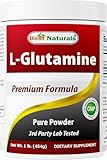 Best Naturals L-Glutamine Powder - 1 Pound - 100% Pure and free form - Glutamine Recovery Powder - Clinically Proven Recovery Aid for Men and Women