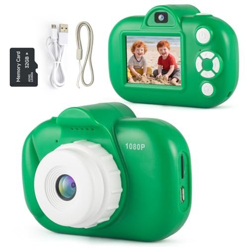 Kids Camera Toddler Toys for Aged 3-10 Boys, Kids Digital Selfie Video Camera with 32G SD Card, Christmas Birthday Toys Gifts for Kid 3 4 5 6 7 8 Years Old