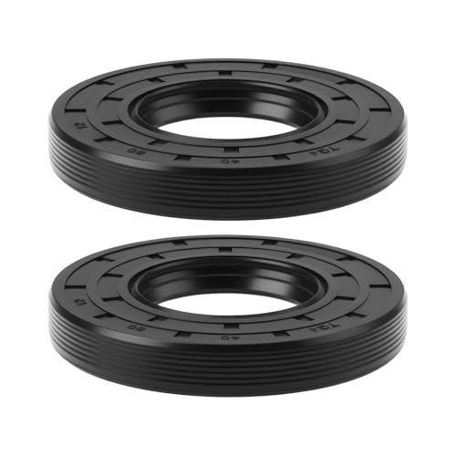 YINETTECH 2pcs TG 40x80x12mm Double Lip Oil Seal for Engine Industrial and Agricultural Machinery NBR Rubber Dust Seal