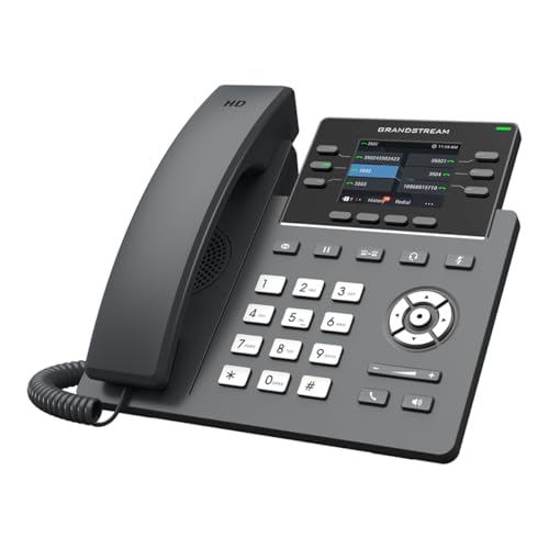 Grandstream Networks GRP2613 téléphone Fixe Noir 6 Lignes TFT