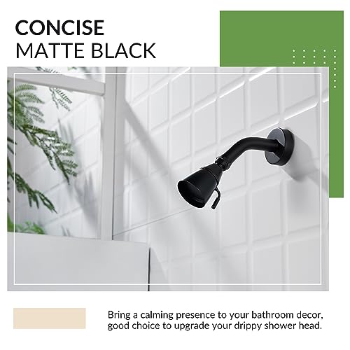 APLusee Matte Black High Flow Replacement Shower Head, Metal Brass Flexible Bathroom Shower Sprayer by APLusee - Image 3