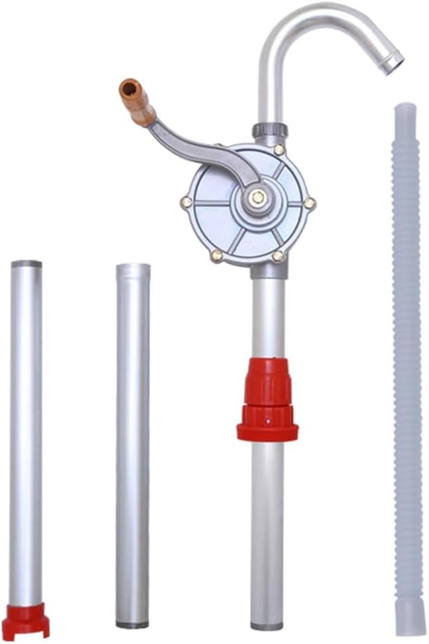25Mm Drum Pump, 55 Gallon Fuel Transfer Pumps, Manual Fuel Transfer Barrel Pump for Diesel, Heavy Duty Aluminum Alloy Barrel Pump, Rotary Barrel Pump for Transfer of Diesel