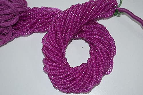 Quartz fuchsia 3 mm pour composer un collier en pierres naturelles