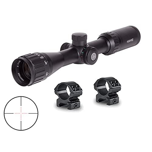 Hawke Sport Optics Riflescope - Vantage 2-7X32 Ao, Mil Dot Ir Reticle (14211) & 2 Pc 1" Weaver Mounting Rings #TOP1