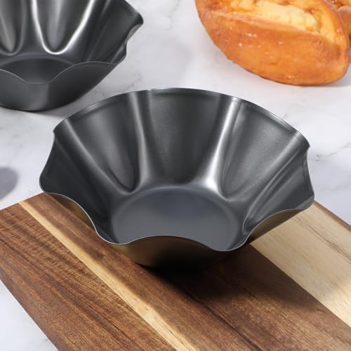 AOZUO 8 Pack 8.5\" Nonstick Large Taco Shell Bowl, Carbon Steel Tortilla Shell Maker Shells Pans Taco Salad Bowl Maker Baking Molds Tostada for Kitchen Home Cooking Frying Salad Bowls