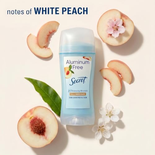 Secret Aluminum Free Deodorant | White Peach Scent | 2.4 oz (Pack Of 3) - image 7