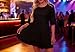Sequin Dress for Women Sparkly Round Neck Half Sleeve Cocktail Party Prom Mini Dresses Loose Fit Fashion Outfits S-2XL Black