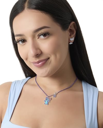 Disney Lilo and Stitch Jewelry, Blue Enamel Stitch Stud Earrings - Officially Licensed3