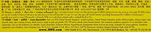 UHU 34129 Solvent Free All-Purpose Adhesive Tube Blister Card, Clear
