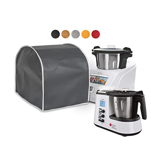 HOMELAY Housse de protection de qualité supérieure compatible avec Monsieur Cuisine Connect et Plus Fabrication artisanale. Matériau similicuir anti-taches Cover