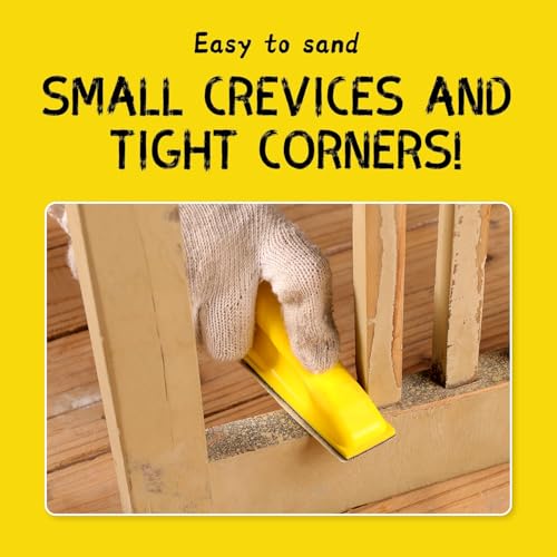 Poliwell 1IDSK50PM Micro Sander Kit 3.5 Inch X 1 Inch Mini Sander For Small Projects, Detail Handle Sanding Tools + Sandpaper 80 120 180 240 400 Grit thumb #1