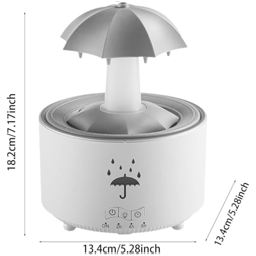 Humidificateur de pluie parapluie et diffuseur d'huiles essentielles avec télécommande - 8