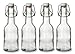 Nakpunar Swing Top Glass Bottles, 8.5 Ounce - Set of 4