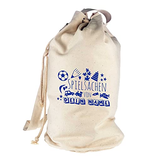 Veproli Personalisierter Seesack, Matchsack Spielzeug Aufbewahrung Spielzeugkiste Kinder (Jungen (Navy)) Cover