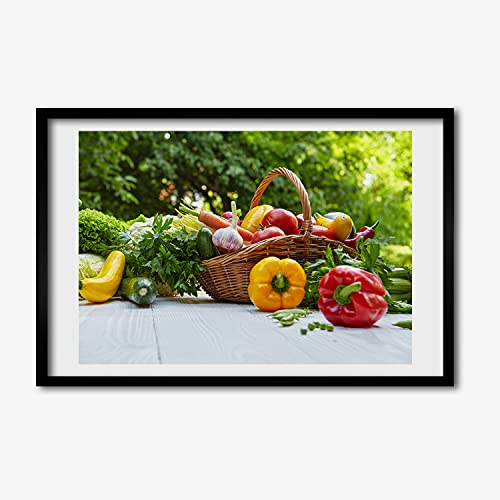 Tableau photo de légumes 60x40 pour rafraîchir une pièce sombre