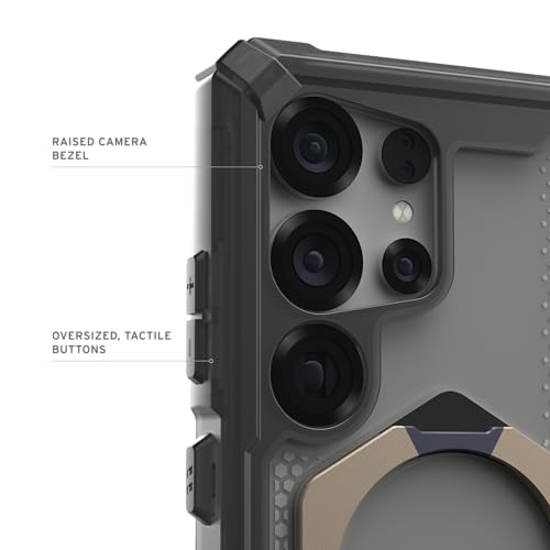 Image of URBAN ARMOR GEAR UAG for Samsung Galaxy S25 Ultra Case 6.9 inch with Kickstand Plasma XTE - Compatible with Magnetic Charging Transparent Rugged Military Drop Tested Protective Cover, Ash /Titanium