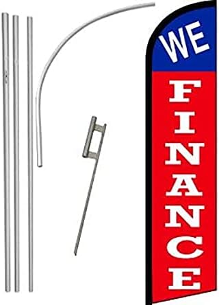 We Finance Windless Banner & Pole Kit