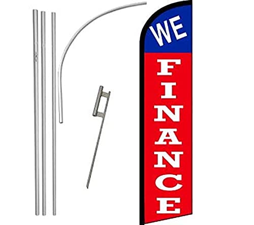 We Finance Windless Banner & Pole Kit