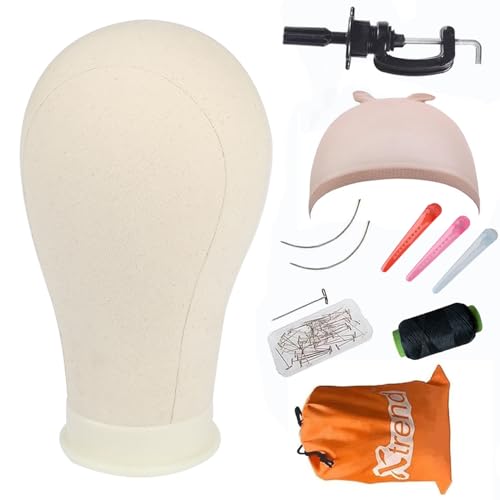 14 Best Head Form Stands for Wig Styling You Need to Try in 2025 11 XTREND 21"-24" Canvas Block Mannequin Head for Making Weft/Wig/Hair Extension,