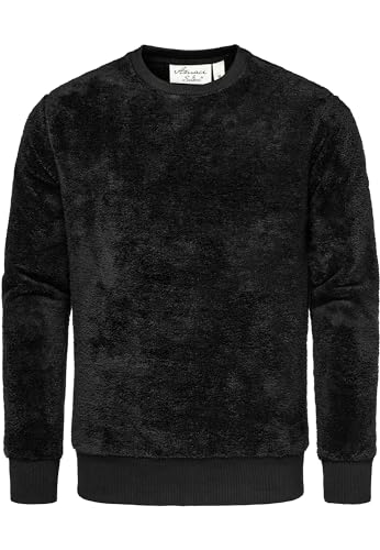 Amaci&Sons Herren Sweatshirt Pullover Teddy Plüsch Pulli Sweatjacke Hoodie...