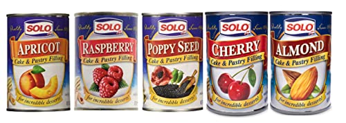 Solo Cake and Pastry Filling Variety Pack of 5 -